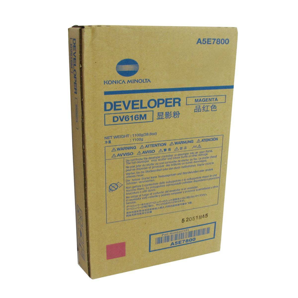 Девелопер Konica Minolta DV-616M A5E7800, пурпурный, ресурс 850000 стр.
