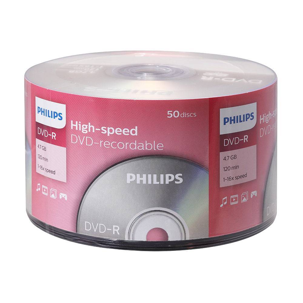 Диск DVD-R Philips DM4S6B50F/97, 4.7 ГБ, 16x, шпиндель 50 шт.