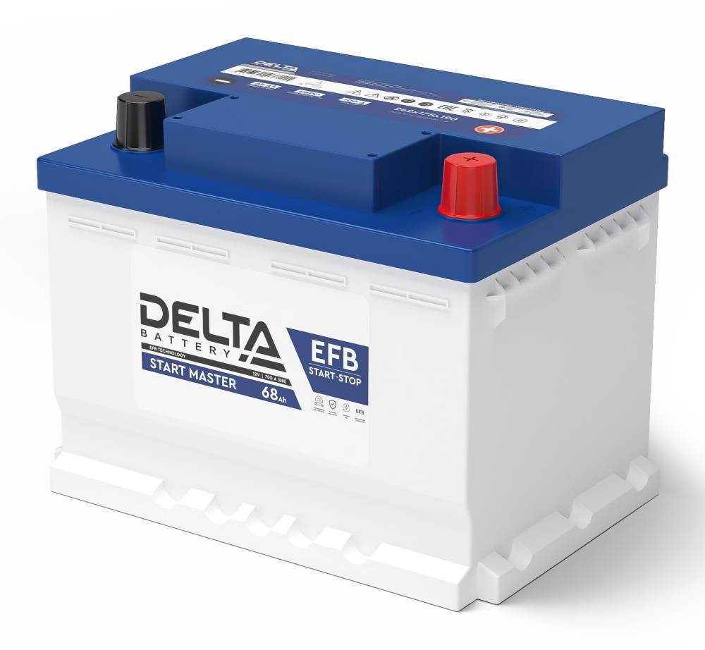 Аккумулятор Energon Delta START MASTER 68 Ah EFB, 12 В, 68 Ач