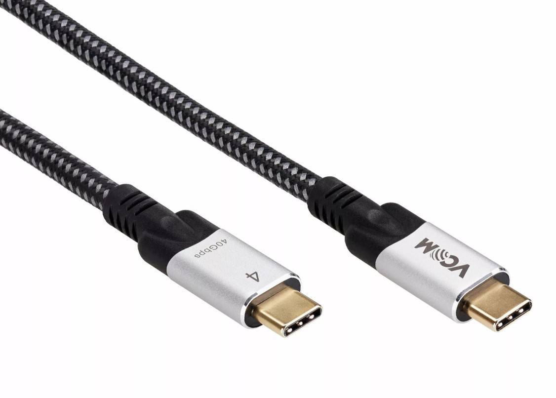 Кабель USB4 VCOM CU560-1.2M, Type-C–Type-C, 40 Гбит/с, PD 240 Вт, 1.2 м