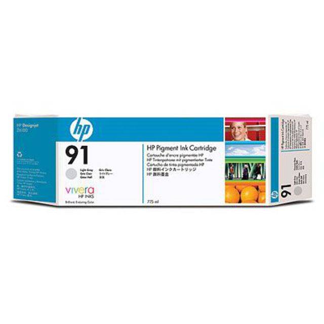 Картридж струйный HP C9466A, 91 Light Grey, 775мл