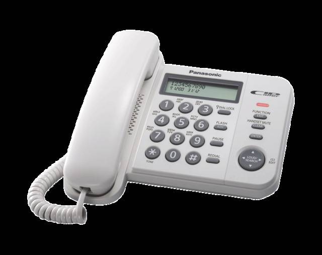 Телефон Panasonic KX-TS2356RUW, АОН, дисплей