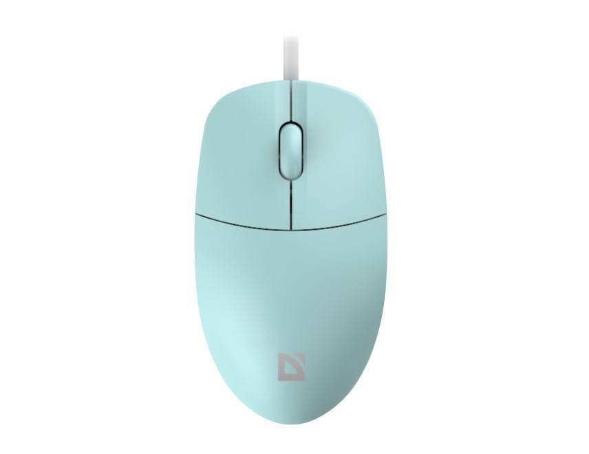 Мышь Defender Azora MB-241, проводная, оптическая, 1200 dpi, USB, голубая