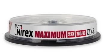 Диск CD-R Mirex 201267, 700MB, 52x, Cake Box (10)