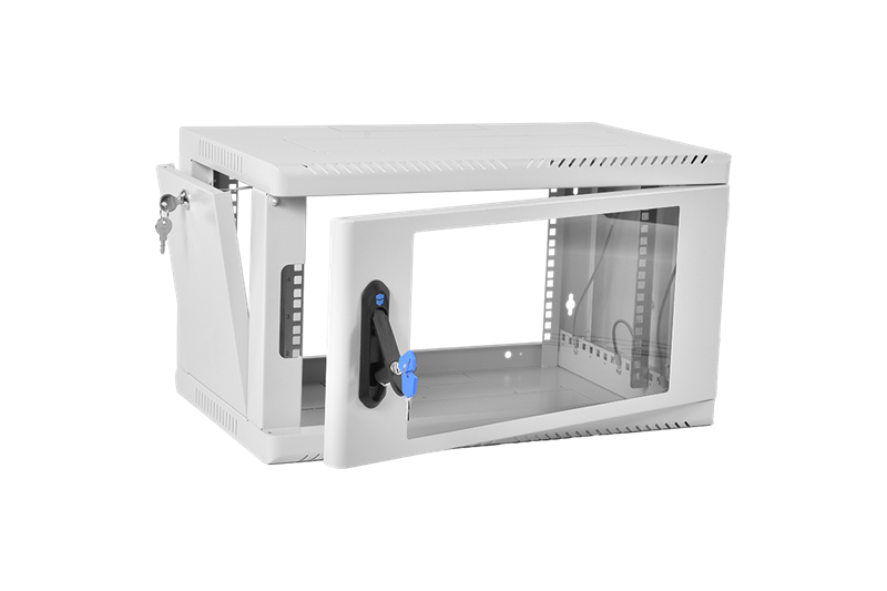 Шкаф телекоммуникационный настенный ЦМО ШРН-6.350, 6U, 19", 600×350 мм, серый