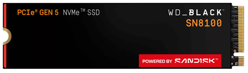 SSD Western Digital WDS100T1X0M, 1ТБ, M.2, PCIe 5.0