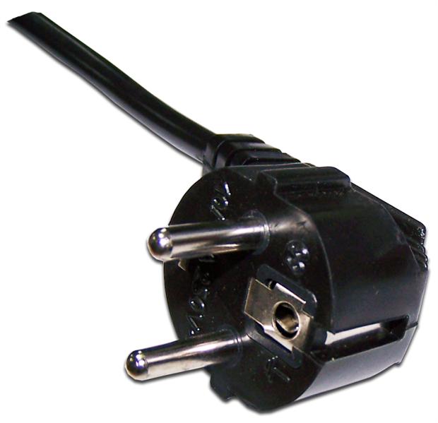 Шнур питания LANMASTER LAN-PP19/SHA-1.0-BK, C19–Schuko, 3x1.5 мм², 1 м, 16 А