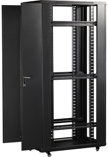Шкаф серверный Lanmaster TWT-CBB-47U-8X10-P1, 47U, 800×1000 мм, черный
