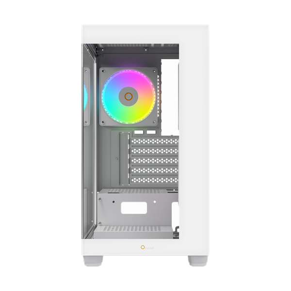 Корпус Ocypus Gamma C52 WH ARGB, Mini Tower, MATX/Mini-ITX, 3×120 мм ARGB