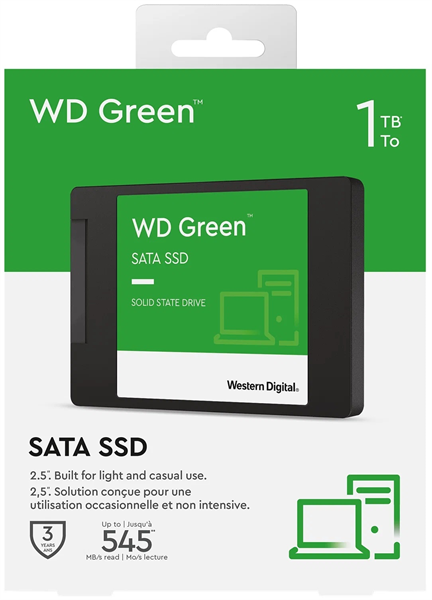 SSD Western Digital WDS100T3G0A, Green, 1TB, SATA