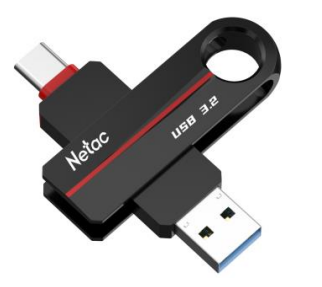 USB-накопитель Netac NT03US18C-032G-32BK, 32ГБ, USB 3.2 Gen1, Type-C/Type-A