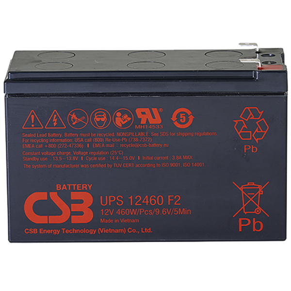 АКБ CSB UPS12460 F2 CSB, 12V/9Ah