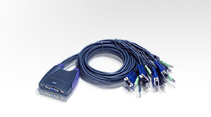 KVM-переключатель ATEN CS64UZ-AT, 1 user, 4 cpu, USB+VGA