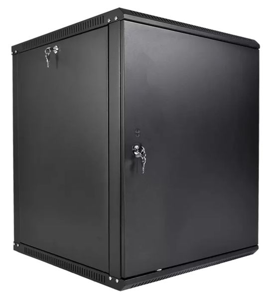 Шкаф настенный ЦМО ШРН-Э-15.350.1-9005, 15U, 19", 742x600x350мм, металл, черный