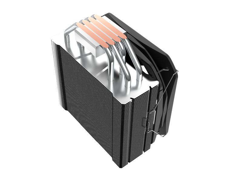 Кулер для процессора PcCooler PALADIN 400, 200 Вт, 130 мм, 4 тепловые трубки 6 мм, 800–1600 об/мин