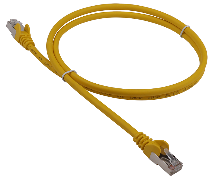 Патч-корд Lanmaster LAN-PC45/S5E-1.5-YL, FTP, кат.5e, RJ45, LSZH, 1.5м, желтый