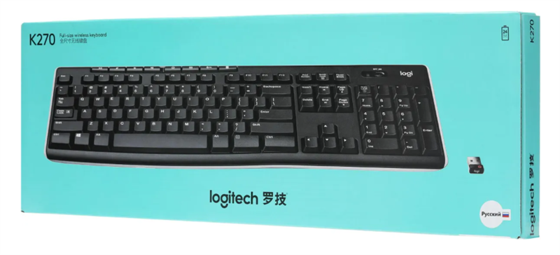 Клавиатура Logitech Wireless Keyboard K270, беспроводная, USB, 112 клавиш