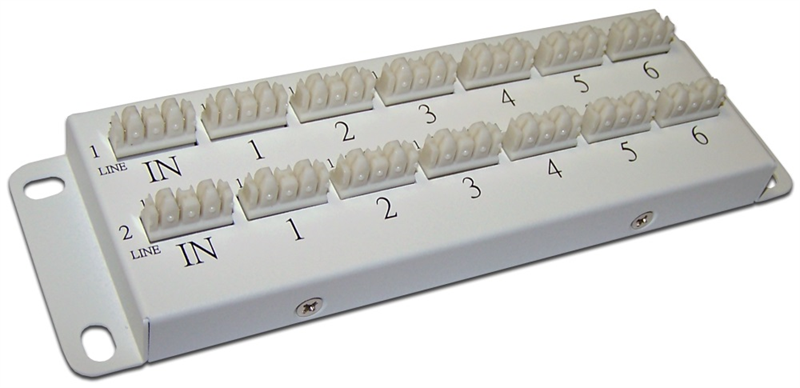 Патч-панель Lanmaster LAN-HCS-PPT2X6, телефонная, 12×110, кат.3 UTP