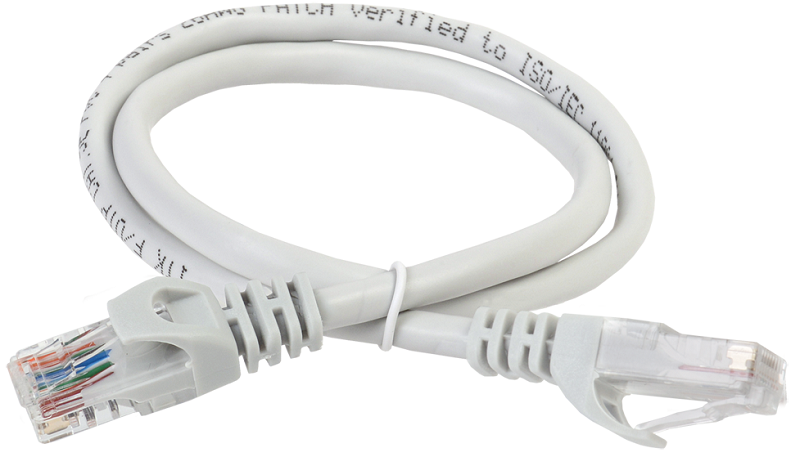 Патч-корд IEK PC01-C5EUL-10M, UTP кат.5Е, LSZH, 10 м, серый