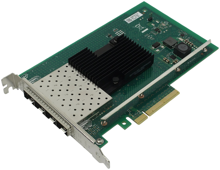 Сетевой адаптер Intel X710DA4G2P5, 4×SFP+ 10GbE/1GbE, PCI-E 3.0 x4, Low Profile