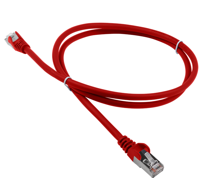 Патч-корд LANMASTER LAN-PC45/S5E-10-RD, FTP кат.5e, RJ45–RJ45, 10 м, LSZH, красный