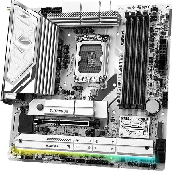 Материнская плата ASRock B860M Steel Legend WiFi, LGA1851, DDR5, mATX