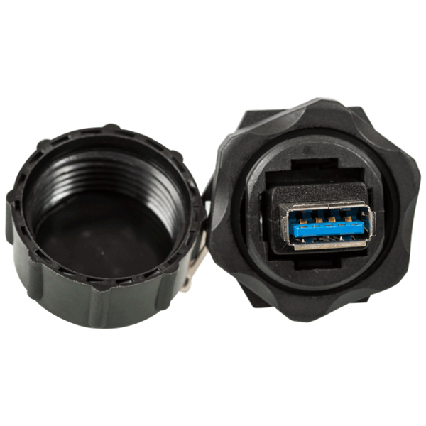Соединительный модуль LANMASTER LAN-OK-USB30/180-WP, USB 3.0, IP67, с крышкой
