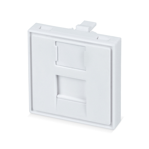 Вставка Cabeus FP-45-1M, 45×45 мм, 1 модуль Keystone Jack, белая