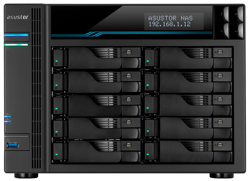NAS ASUSTOR AS6510T, 10-Bay, Intel Atom C3538, 8ГБ DDR4