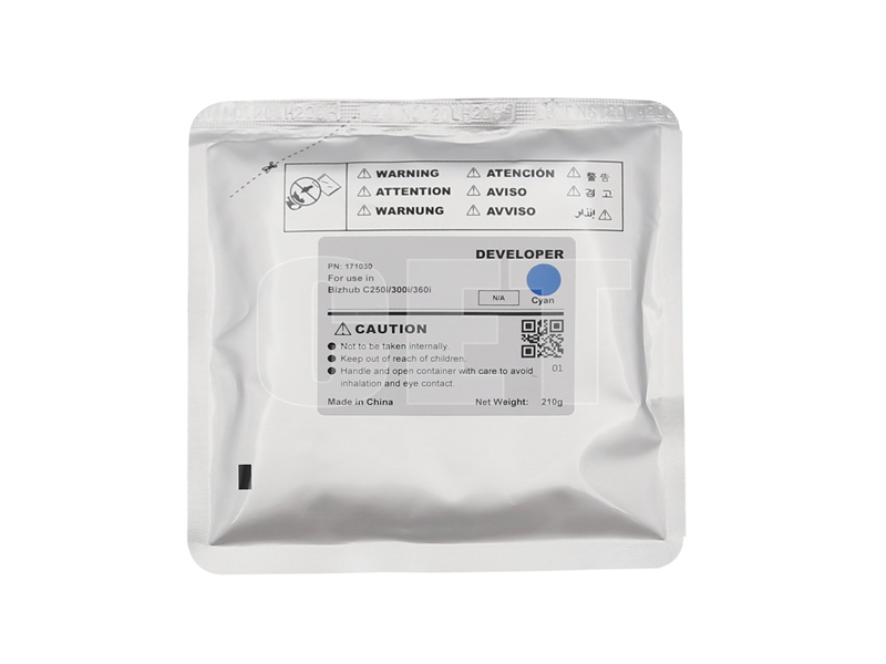 Девелопер CET CET171030 для Konica Minolta bizhub C250i/C300i/C360i, голубой, 210 г