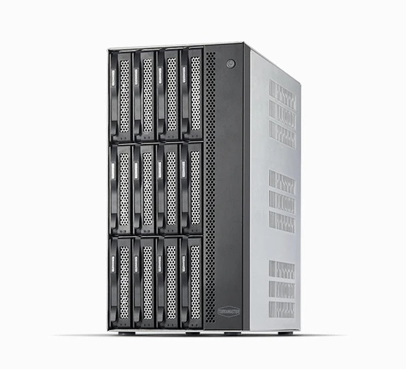 NAS TerraMaster T12-500 Pro, tower, 10 ядер, 16ГБ, 9xSATA, 2x10GbE