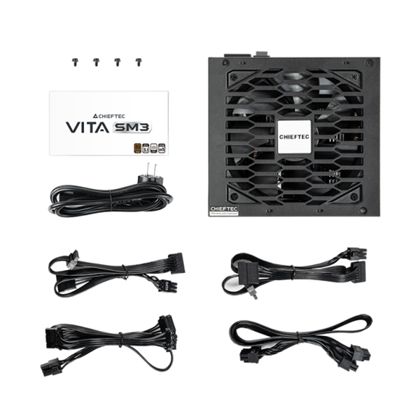 Блок питания Chieftec BPX-850-C, ATX 3.1, 850 Вт, 80+ Bronze, полумодульный