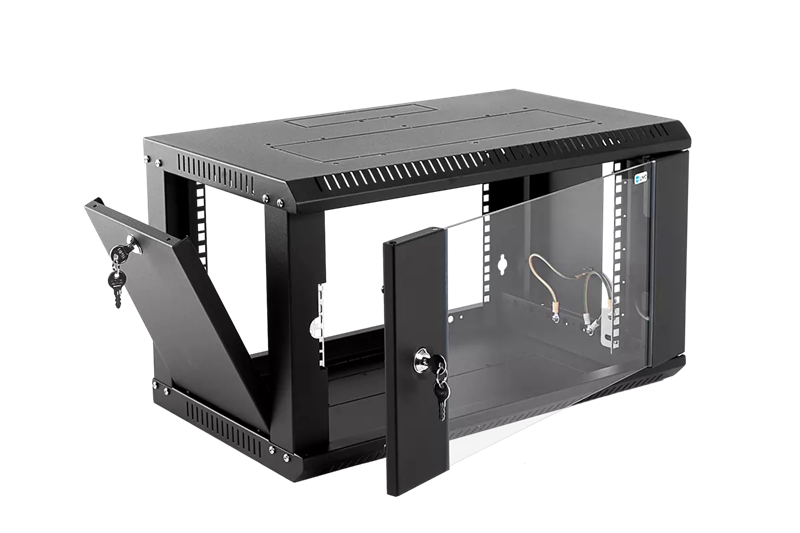 Шкаф телекоммуникационный ЦМО ШРН-Э-6.500-9005, настенный, 6U, 19", чёрный