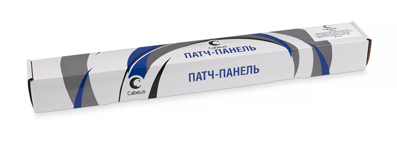 Патч-панель Cabeus PL2-24-Cat.5e-Dual, 19" 1U, 24×RJ45, Cat.5e, Dual IDC