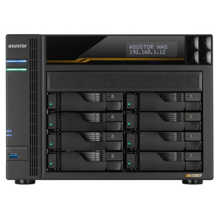 NAS ASUSTOR AS6808T, 10-Bay, AMD Ryzen, 16 ГБ DDR5, 2×10GbE