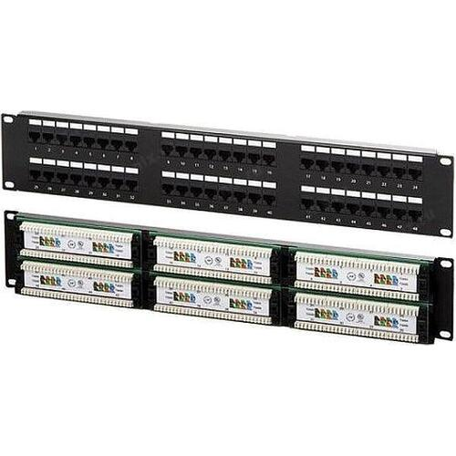 Патч-панель LANMASTER NM-PPU48C, 48×RJ45, кат.5e, UTP, 2U
