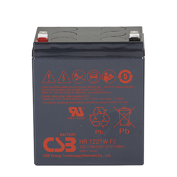 АКБ CSB HR1221W F2 CSB, 12V/5.25Ah