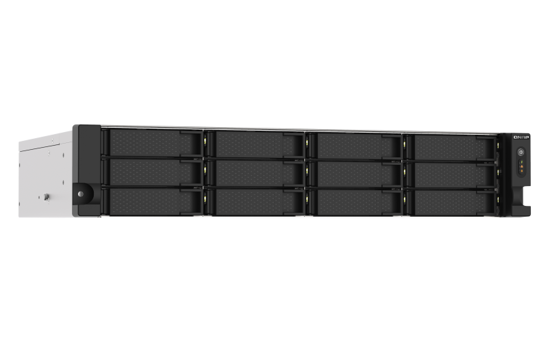 СХД QNAP TS-1273AU-RP-8G, 12 отсеков, 2×2.5GbE, 8GB RAM, 2U