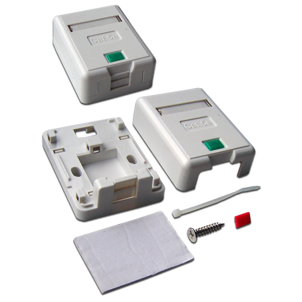 Коробка настенная LANMASTER LAN-SA1/S-WH, 1 кейстоун, RJ45, белая