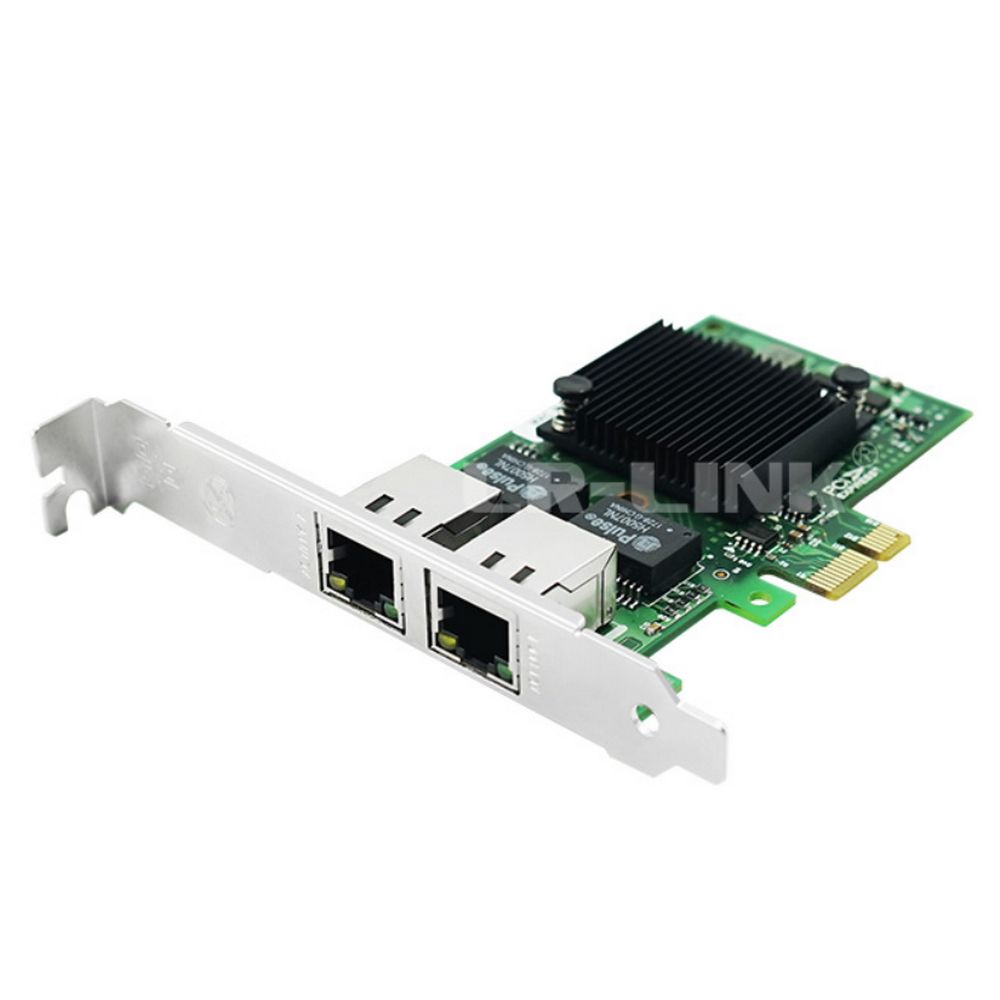 Сетевой адаптер LR-LINK LREC9222HT, Intel I350-AM2, 2×RJ45 1G, PCIe x1