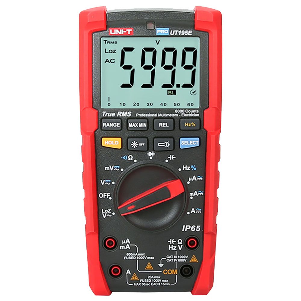 Мультиметр UNI-T UT195E, 1000 В, 20 А, 60 МОм