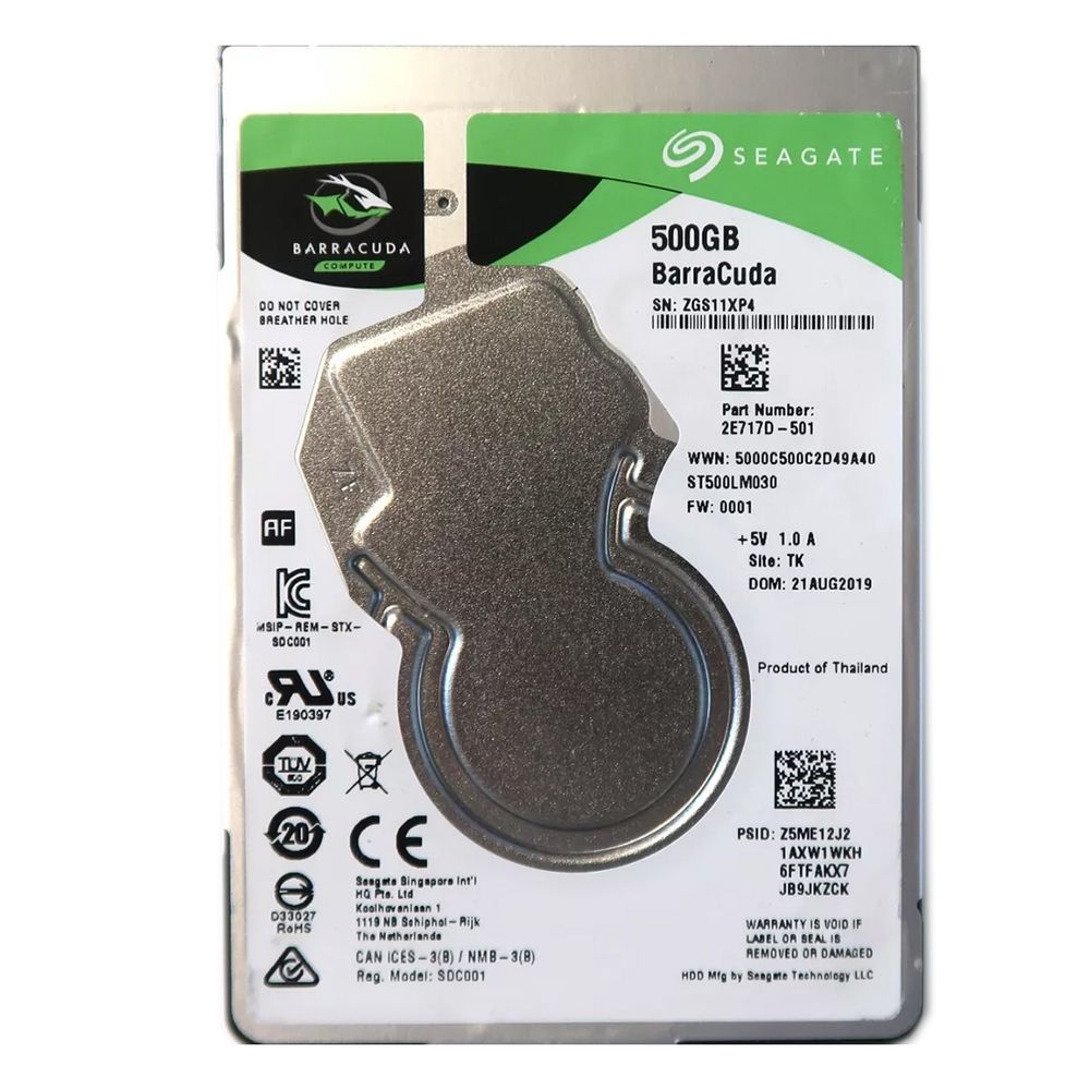 Жесткий диск Seagate ST500LM030, 500GB, 2.5", SATA, 5400rpm