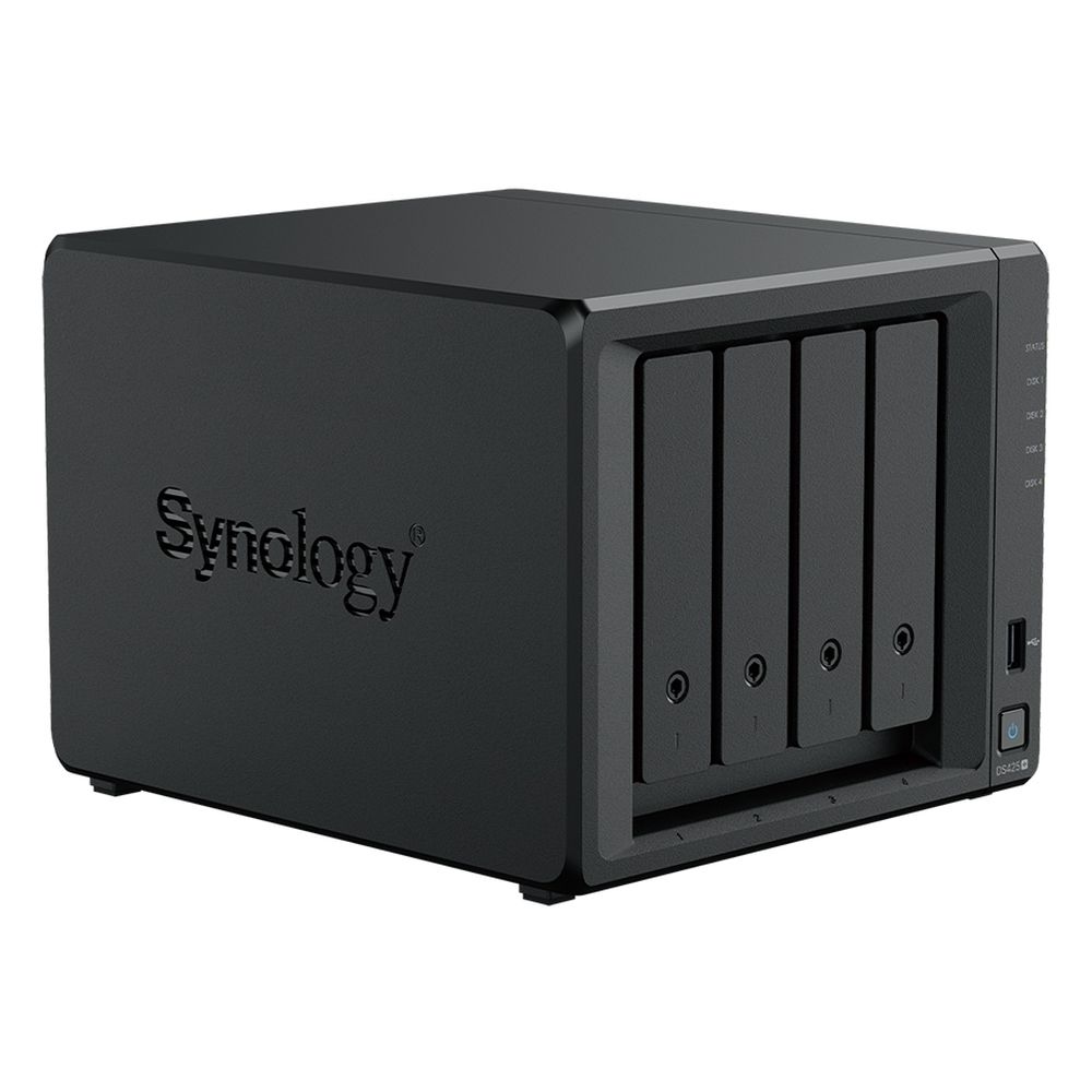 СХД Synology DS425+, 4×SATA, 2GB DDR4, 1GbE+2.5GbE