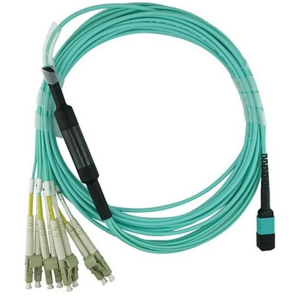 Патч-корд оптический Lenovo 00FM414, MPO—4×LC, OM3, 8 волокон, 5 м