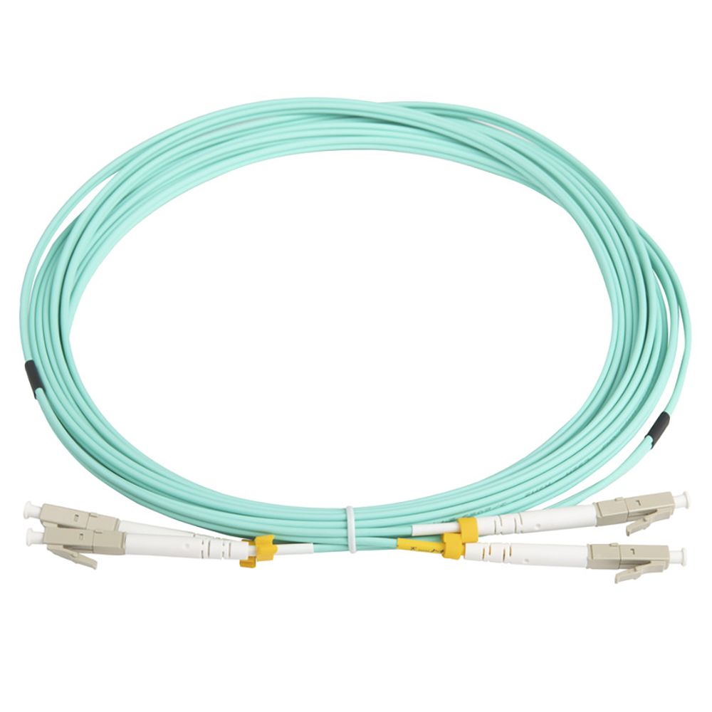 Патч-корд оптический Hyperline FC-D2-503-LC/PR-SC/PR-H-5M-LSZH-BK, MM OM3, LC-SC, duplex, 5 м