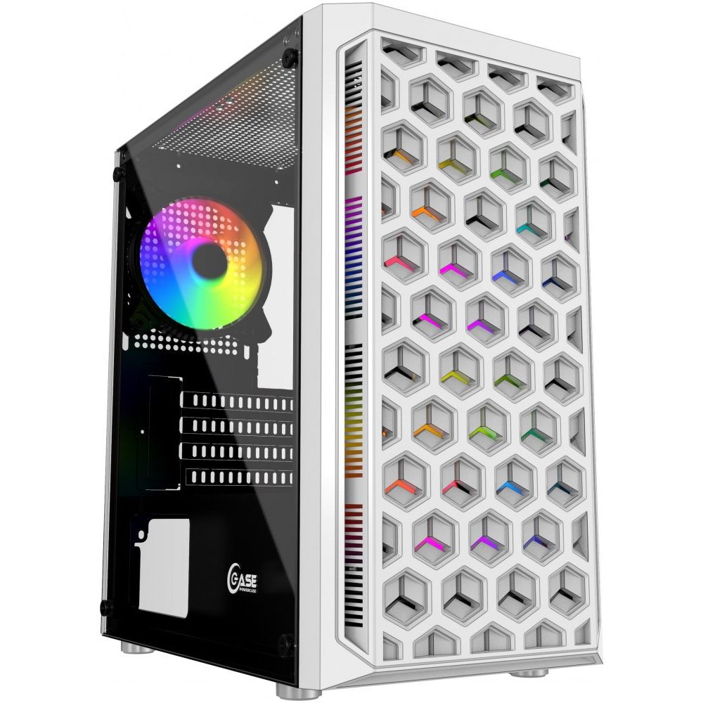 Корпус Powercase CMIMTW-L3, mATX, белый, стекло