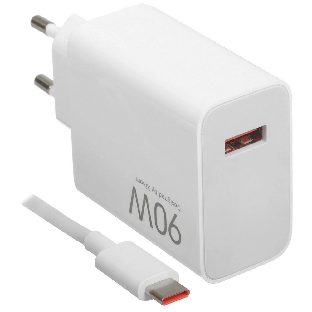 Зарядное устройство Xiaomi BHR07ZBEU, 90W HyperCharge, Type-A, + кабель Type-C