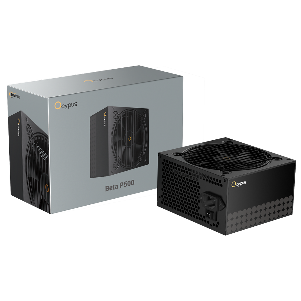 Блок питания Ocypus Beta P500, 500 Вт, ATX 2.53, 120 мм, APFC