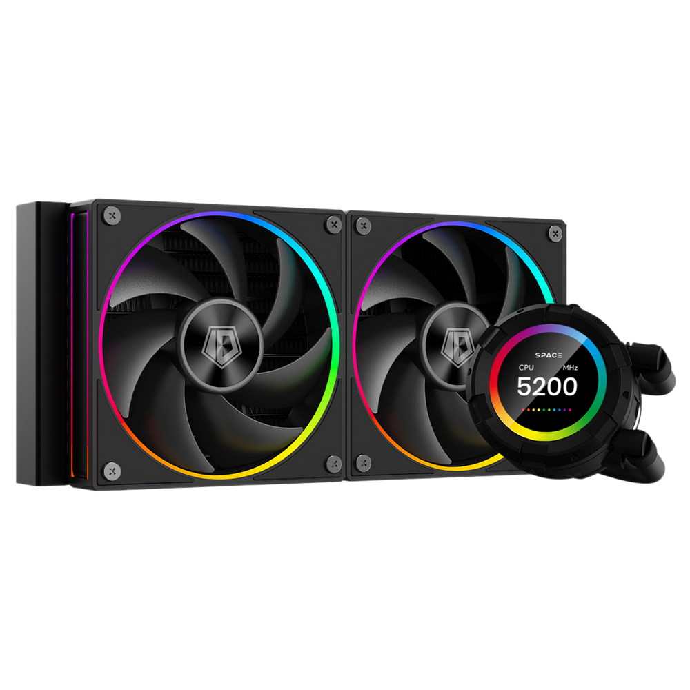 СВО ID-COOLING SL240, 2×120мм, 300W, LCD, PWM