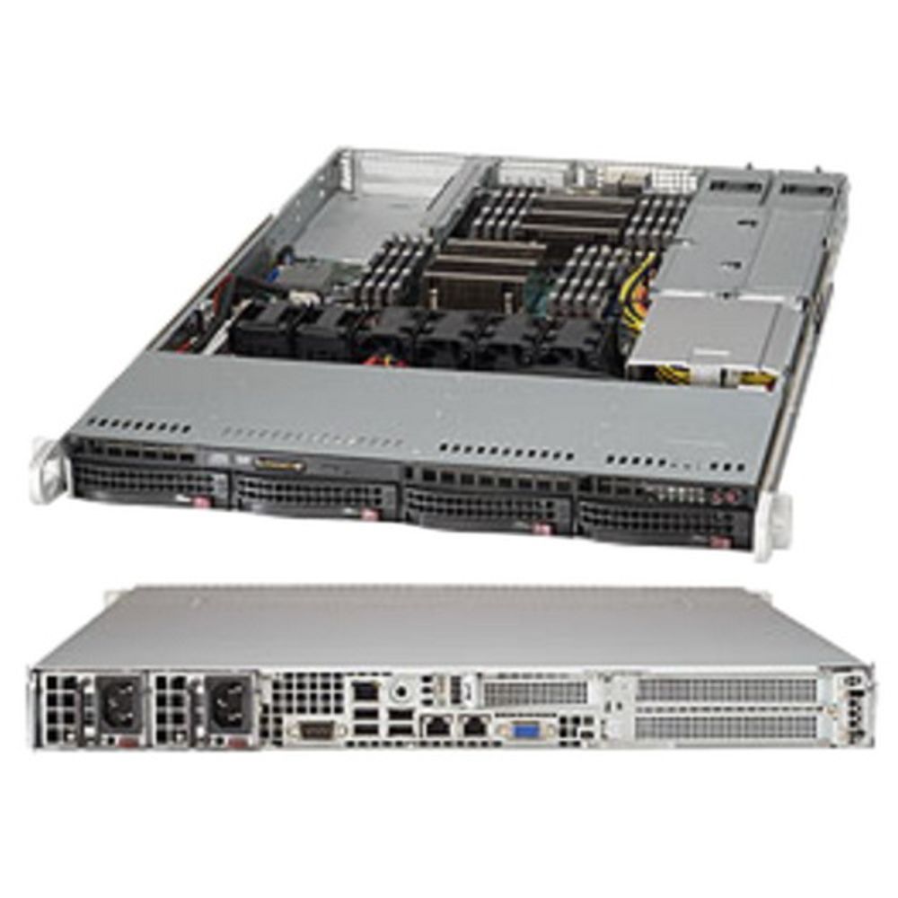 Сервер Supermicro SYS-6018R-WTRT, 1U Rack, 2×LGA 2011-v3, 16 DIMM DDR4, 8×2.5"